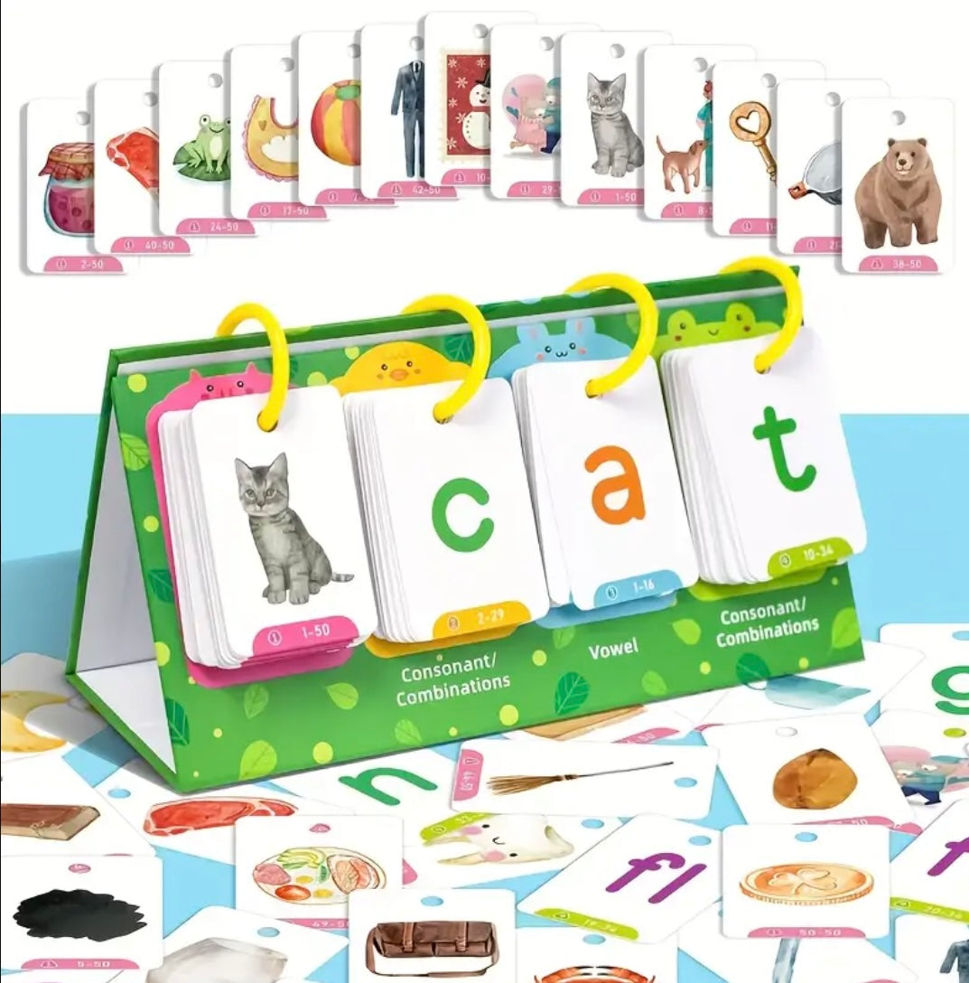129pcs, Flash Cards Set for Kids Ages 3-6, Sight Words Preschool Classroom Phonics Learning, Reading Educational Tool for Speech and Special Education, Word Game Card