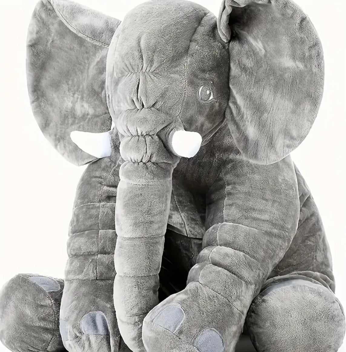 1pcCute grey elephant plush toy - Soft polyester fabric, the perfect gift for birthdays, Christmas and Valentine's Day | Elephant decoration