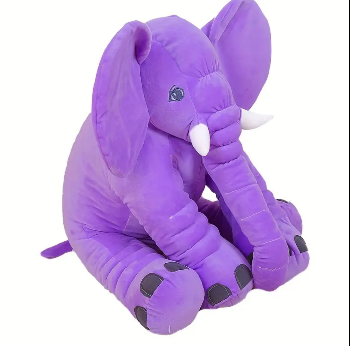 1pcCute grey elephant plush toy - Soft polyester fabric, the perfect gift for birthdays, Christmas and Valentine's Day | Elephant decoration