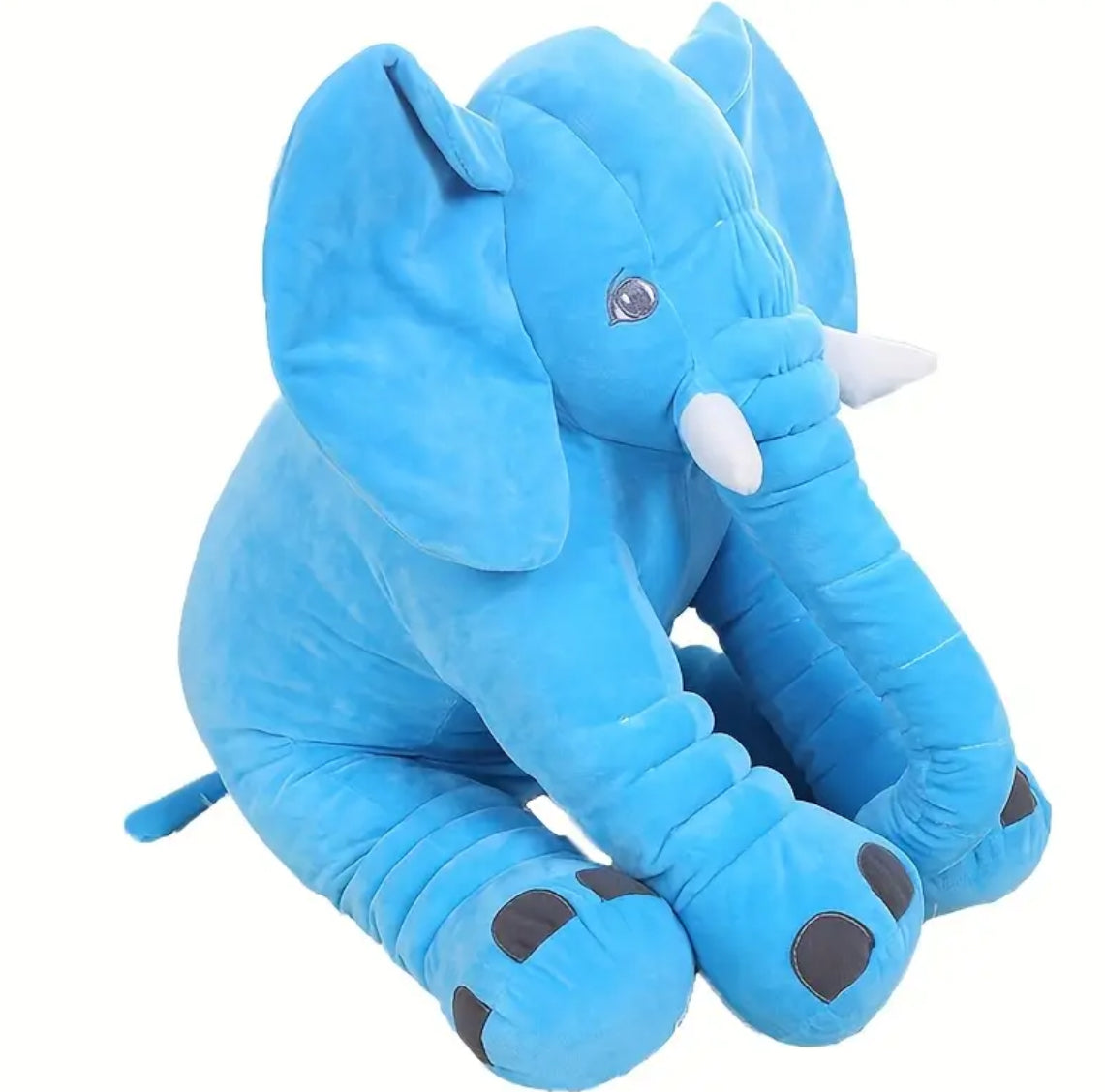 1pcCute grey elephant plush toy - Soft polyester fabric, the perfect gift for birthdays, Christmas and Valentine's Day | Elephant decoration
