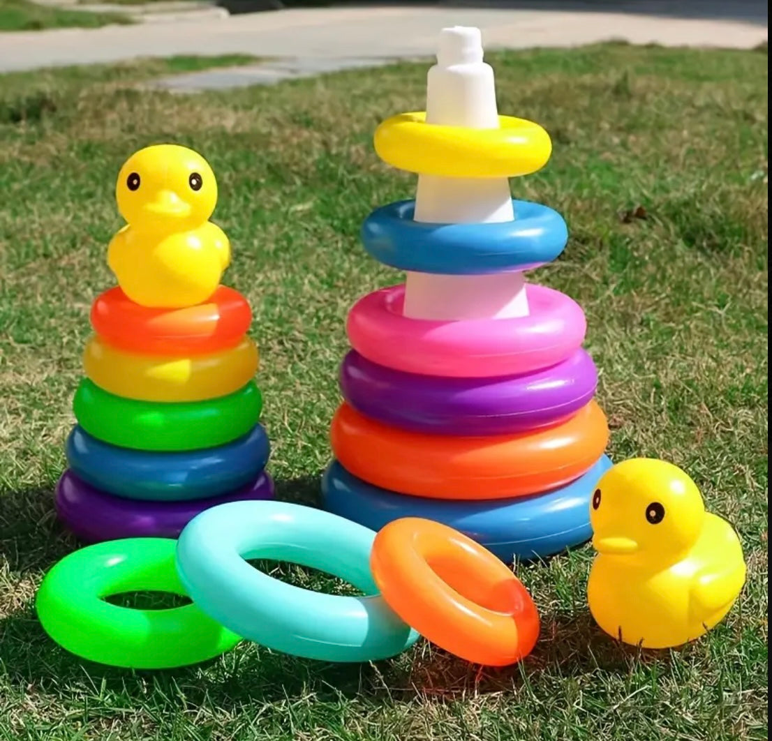 Stacking Toys Rainbow Duck Stacking Tower Puzzle Toys (Random Color) Christmas Halloween Gifts