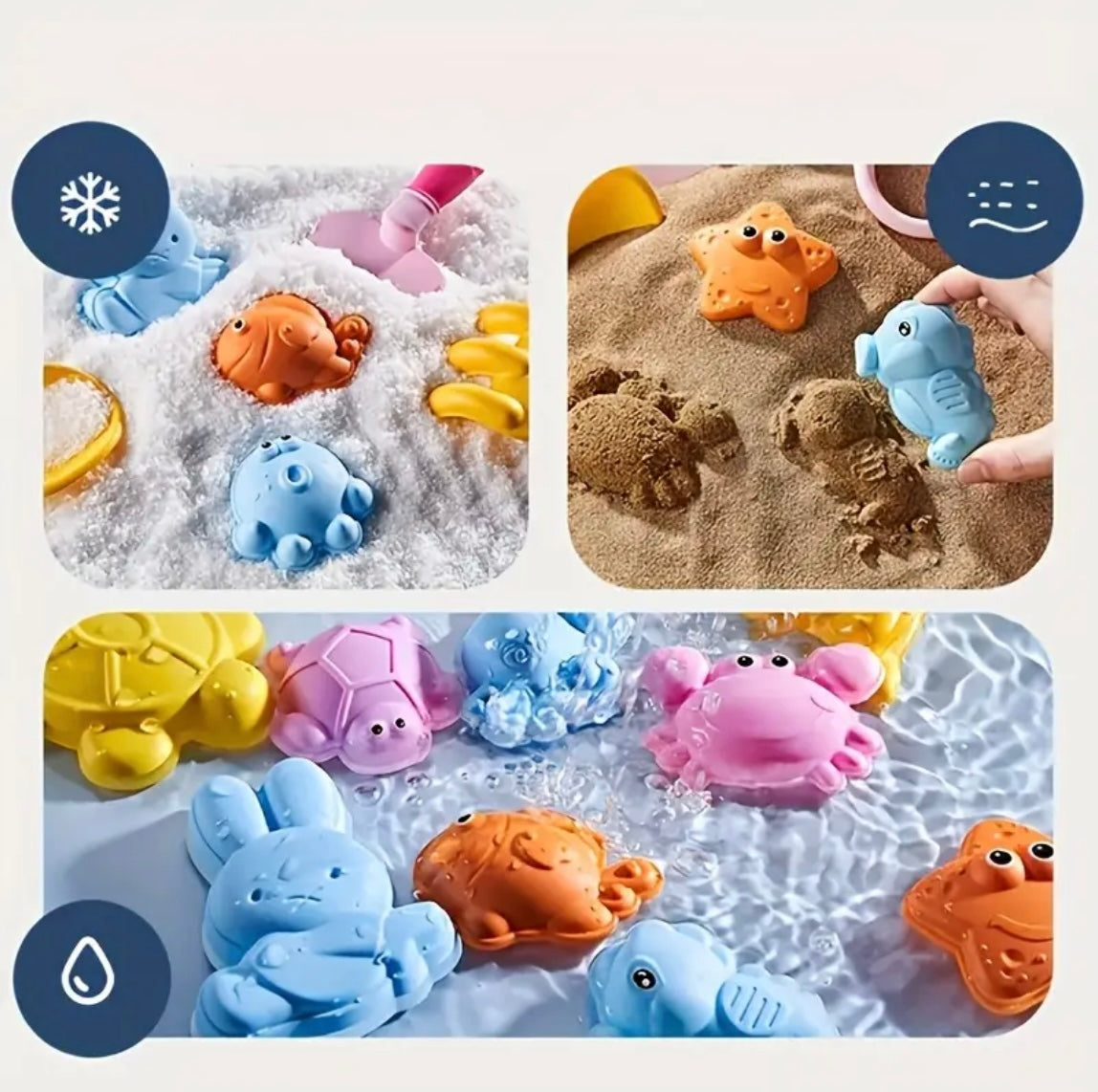 A Set Of 14/5 Pink Youngsters' Cartoon Rabbits, Beach Garbage Trucks, Portable Buckets, Home Water Play, Sand Digging Tools, Shovels Suitable for Summer Beach Gifts, Including Colorful Marine Life Toys