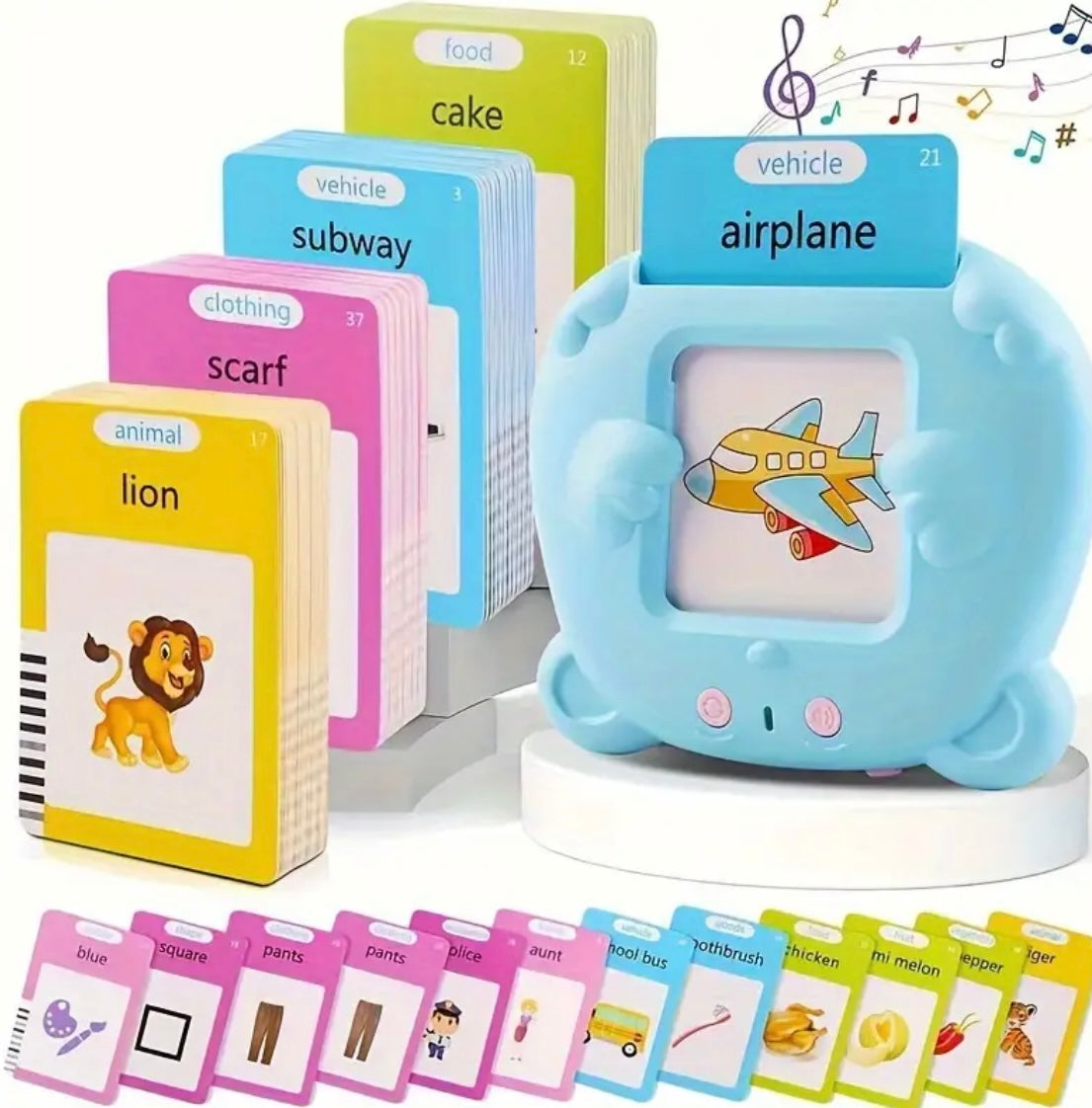 Talking Flash Cards Language Learning Toys with 224 Sight Words Flash Cards Sensory Learning Educational Speech Toy for Birthday Christmas Days Gifts