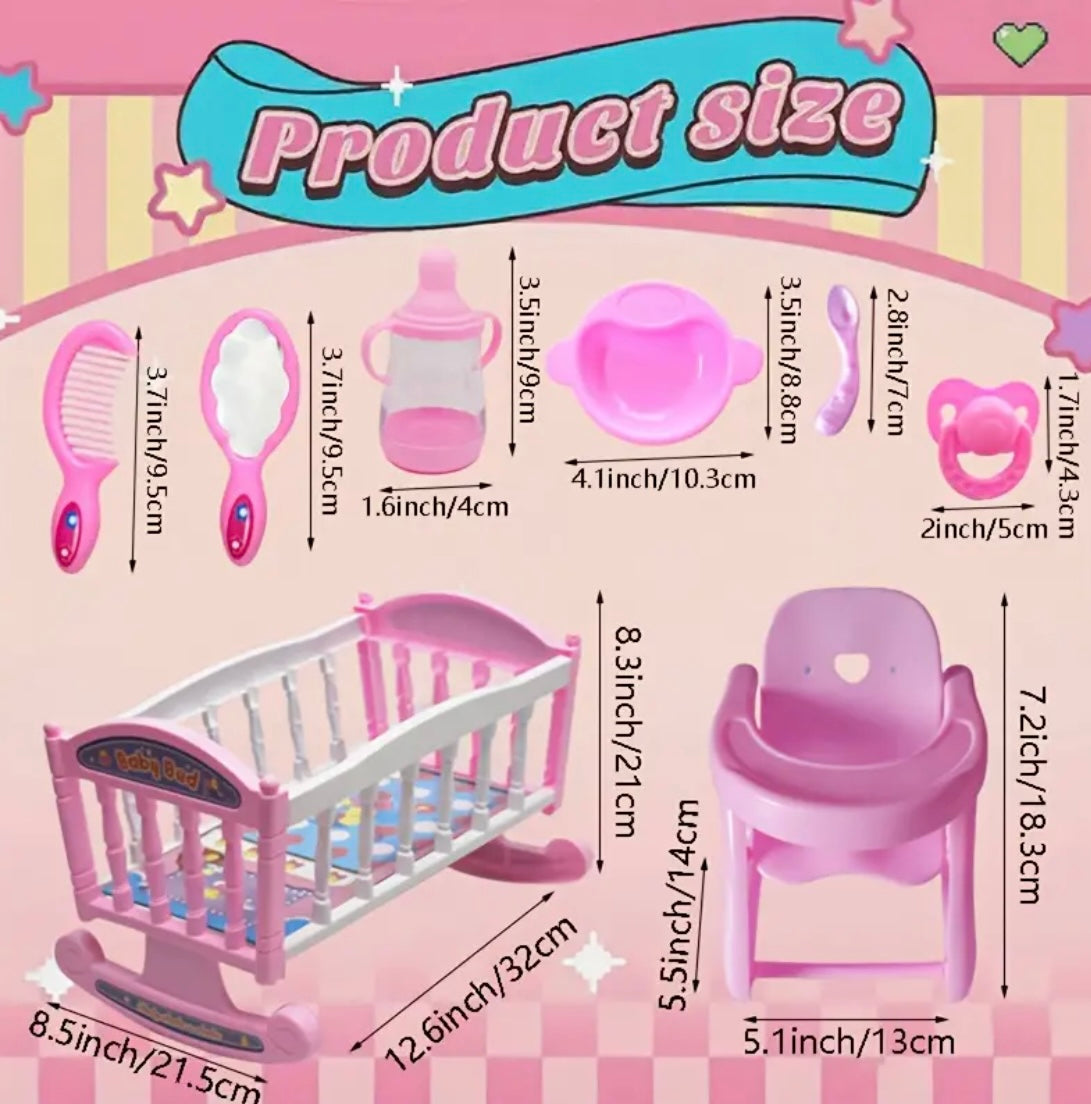 [Dreamy Castle] 3 Floors Dreamy Castle with 9 Rooms, 3 Balconies, Furnished | Suitable for Girls Aged 3 and Above - Perfect Gift, Includes Dolls with Random Colors
