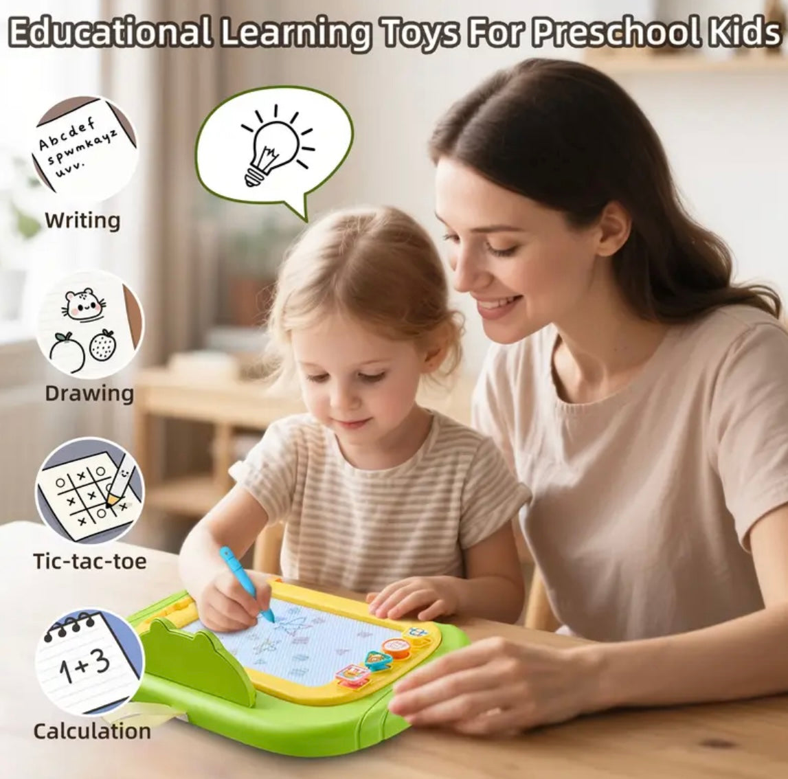 [Magnetic | Drawing] Colorful Erasable Magnetic Drawing Board Toy | Learning to Draw Sketch Board, Doodle Writing Tablet | for Boys And Girls, Easter Party Favor