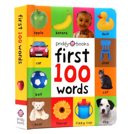 First 100 English Word Cards Board Book, Word Series, Vocabulary Building | Reading Aid, Early Learning Books for Preschool and Kindergarten Family Education Before Bedtime Learning, Colorful Learning Book | Parent-Child Interactive | Interactive Learning