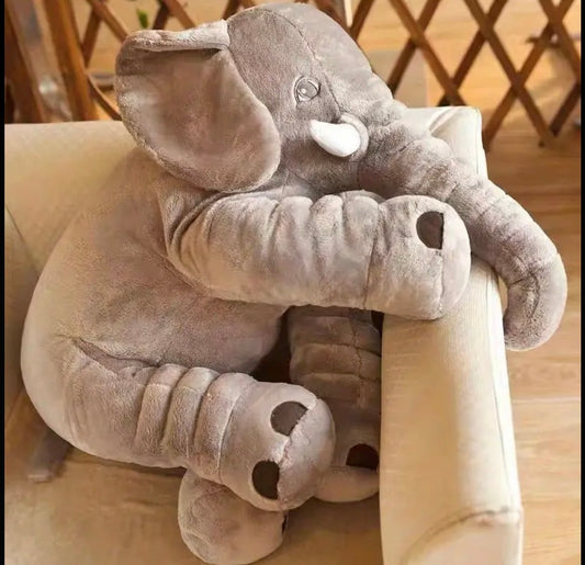 1pcCute grey elephant plush toy - Soft polyester fabric, the perfect gift for birthdays, Christmas and Valentine's Day | Elephant decoration