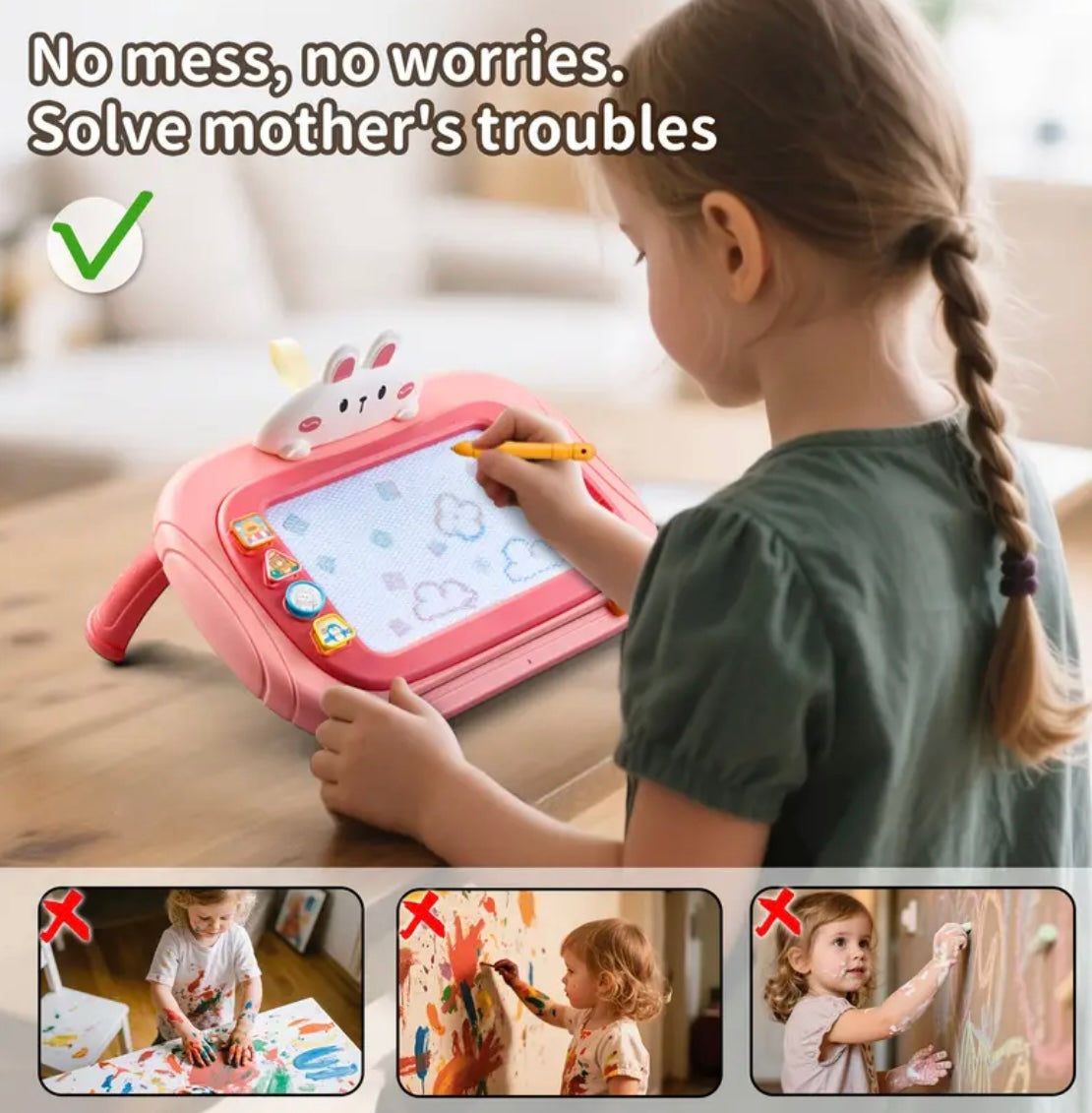 [Magnetic | Drawing] Colorful Erasable Magnetic Drawing Board Toy | Learning to Draw Sketch Board, Doodle Writing Tablet | for Boys And Girls, Easter Party Favor