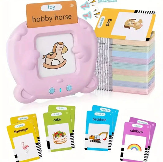 Talking Flash Cards Language Learning Toys with 224 Sight Words Flash Cards Sensory Learning Educational Speech Toy for Birthday Christmas Days Gifts